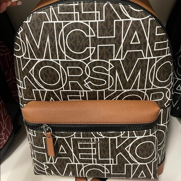 Michael Kors Cooper Large Signature PVC Graphic Logo Backpack Book bag - Picture 7 of 7